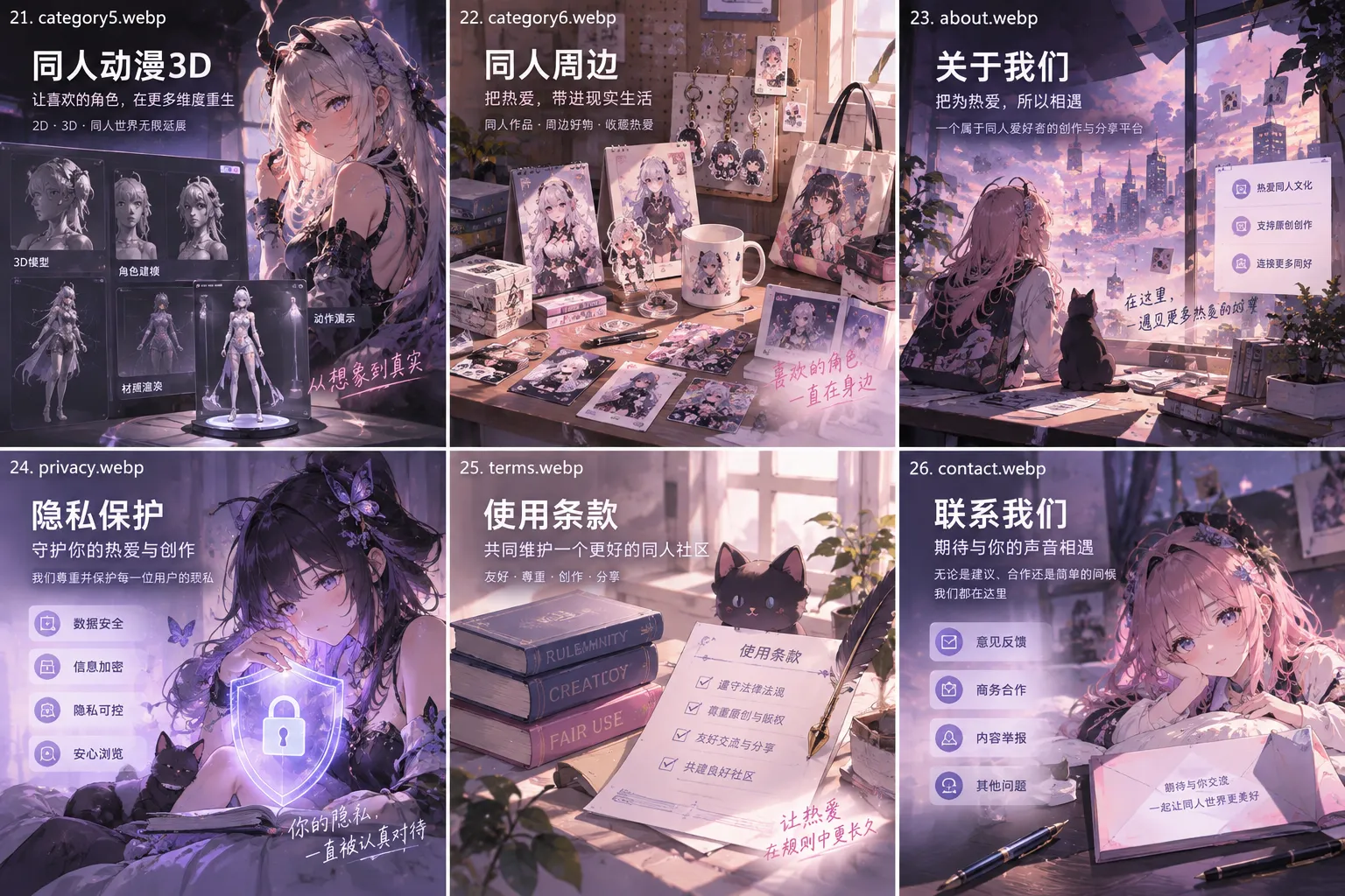 同人动漫网站内容定位说明